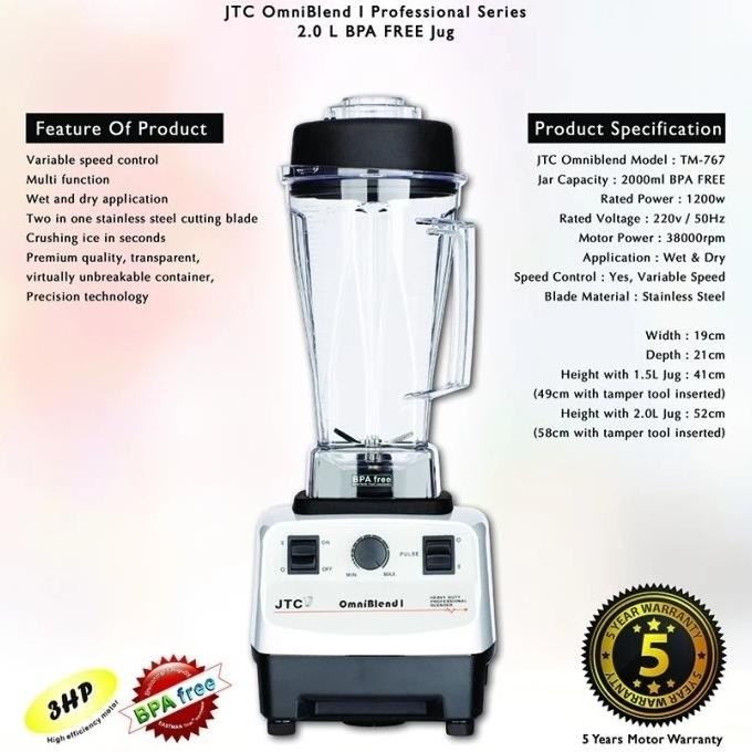 Sale Blender Jtc Omniblend Tm-767 Series