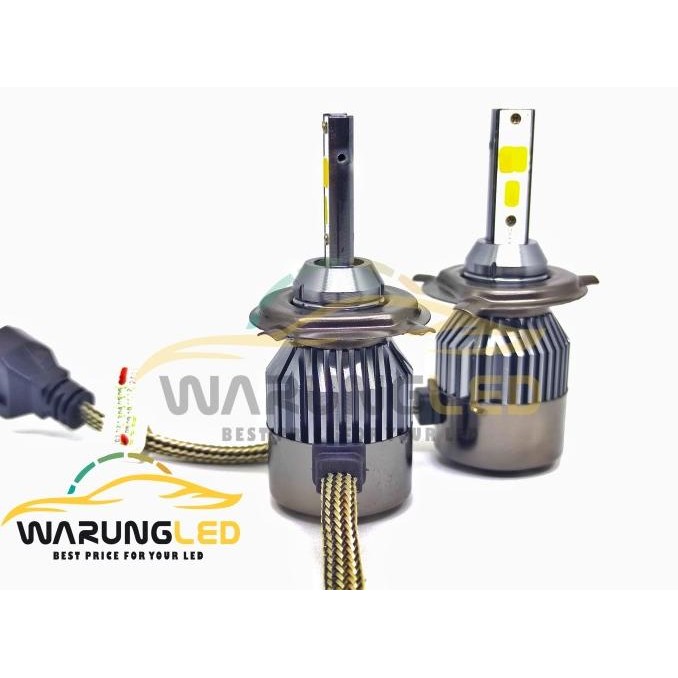 LAMPU UTAMA MOBIL LED X9 ECO9 LUMINOS H4 3 WARNA SUPER BRIGHT