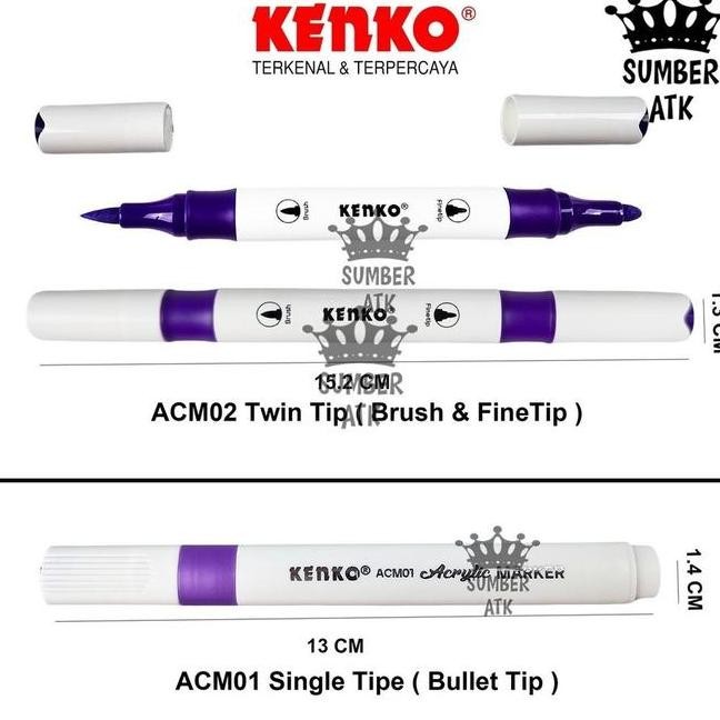 

Acrylic Marer Acm01 Acm02 12 24 Warna Eno Et Pidol Arili Ingle Tip Twin Tip 2Mm