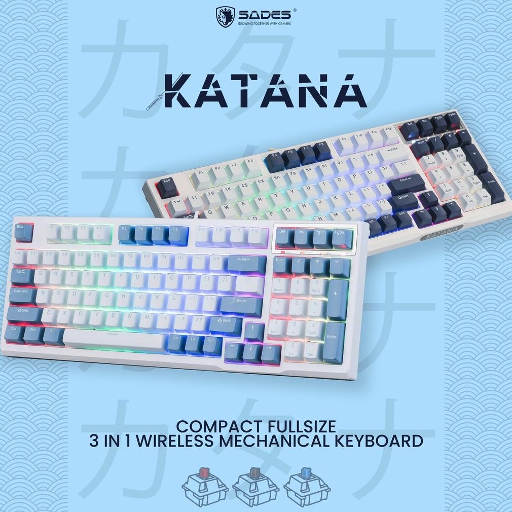 Keyboard Gaming Mechanical Wireless 96% SADES KATANA