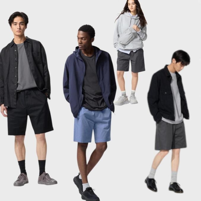 Uniqlo easy short pants || celana pendek uniqlo pinggang karet