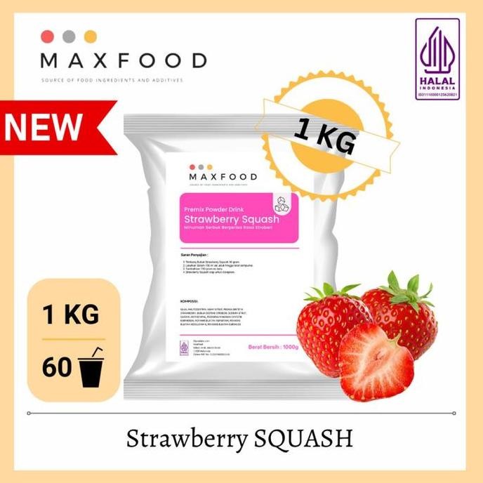 

Spesial Promo/ Maxfood - Strawberry Squash Powder Drink / Bubuk Serbuk Minuman Squash Rasa Stroberi 1 Kg [Terlaris/Terbaru/Recommended]