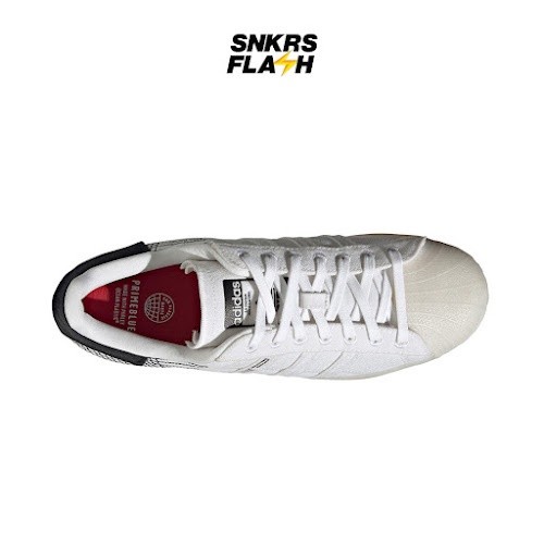 ADIDAS Superstar Primeblue Classic White Black Sepatu Sneakers Unisex - G58198 - Size 38