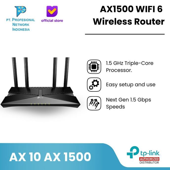 Tp-link Archer AX10 AX1500 WIFI 6 Wireless Router Tplink AX 10 AX 1500