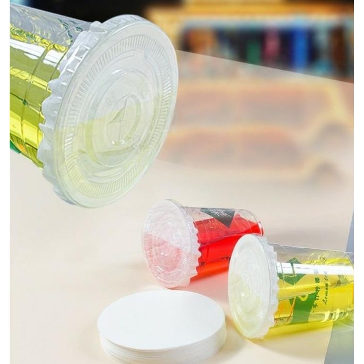 Kertas anti bocor bulat gelas cup kopi take away kertas tutup gelas PS