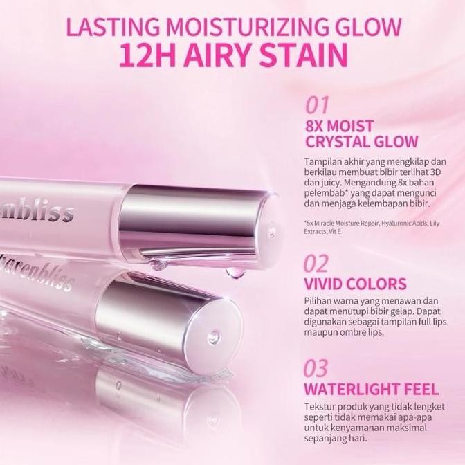 TERBARU - BNB Barenbliss Lily Makes Luminous Glow Tint glowing barenbliss baren bliss lipstick lips 