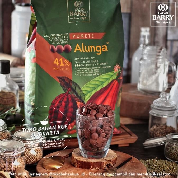 

Promo Cacao Barry - Alunga 41% 1Kg Milk Chocolate Couverture Cokelat Baking