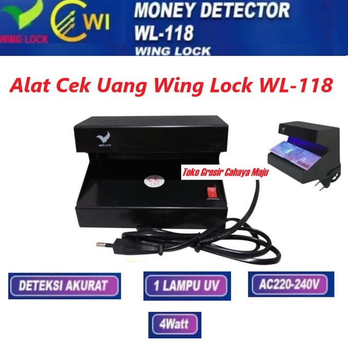 

Terlaris Alat Cek Uang Wing Lock WL-118 Sensor Money [Money Detector] SALE