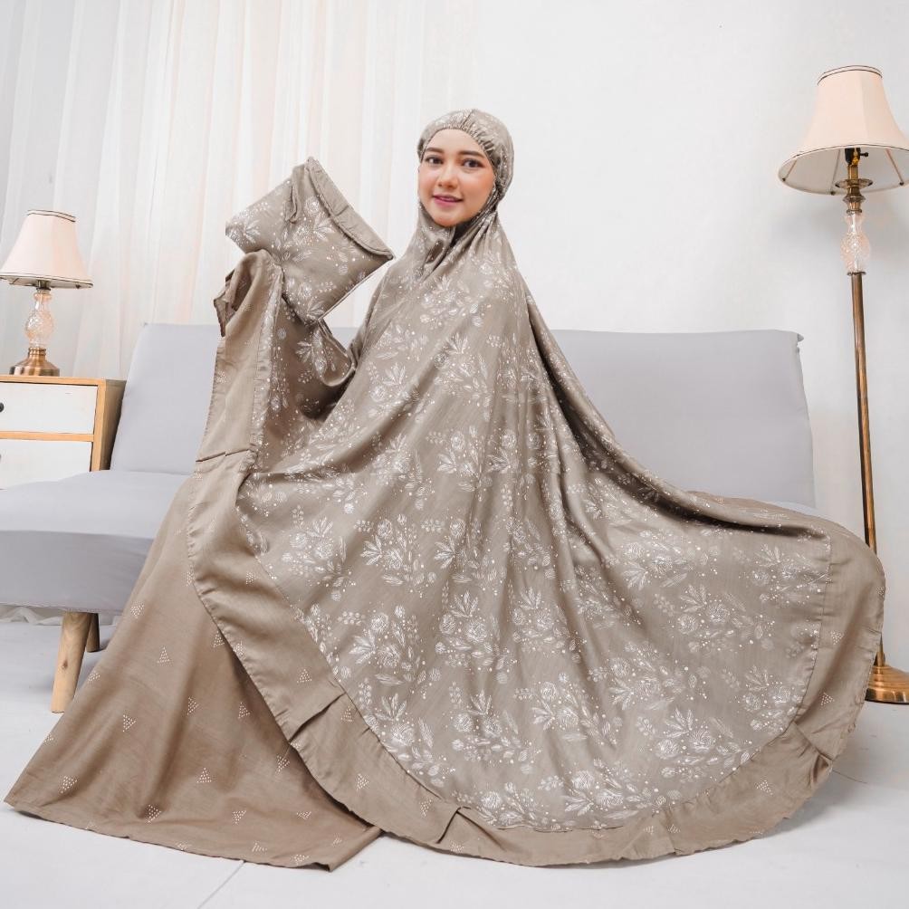 uk-68 qw-7 Mukena Rayon Jumbo Premium | Mukena Bali Dewasa Jumbo | Mukena Salwa Zahra Raya Renda Ter
