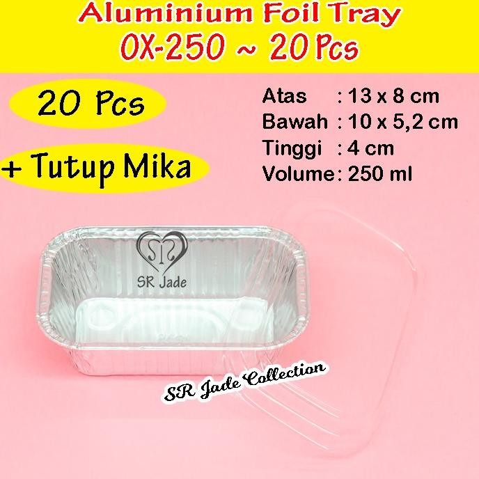 HJK Aluminium Foil Tray OX250 Aluminium Foil Cup OX 250 OX-250 Tutup Mika