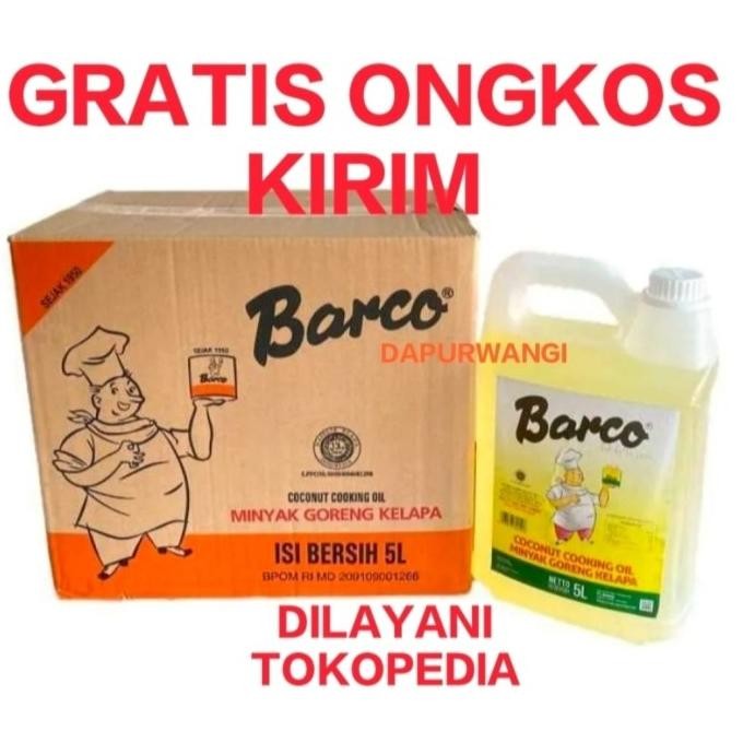 

Grosir Barco Minyak Goreng Kelapa Murni Coconut Cooking Oil Jerigen 5 Liter