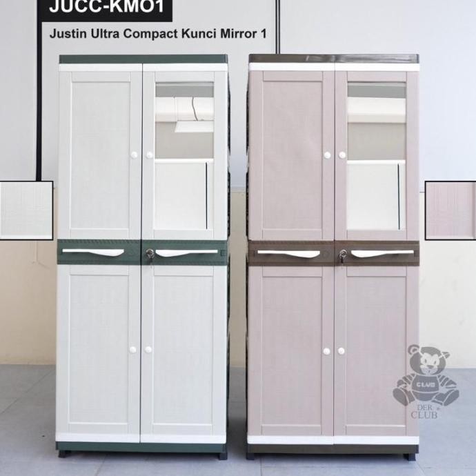 Lemari Pakaian Jumbo Kaca Kunci 4 Susun Lemari Baju Club Besar Justin