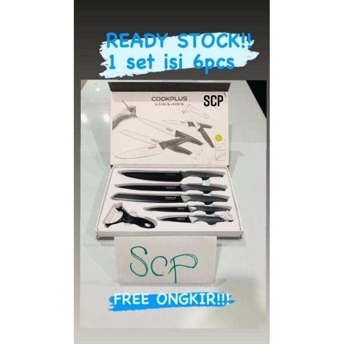 pisau dapur set lock n lock original