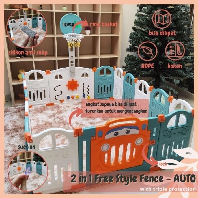 BEBAS ONGKIR - Tromso Pagar Bayi/ Keamanan Anak/ Children Baby Safety Fence Foldable