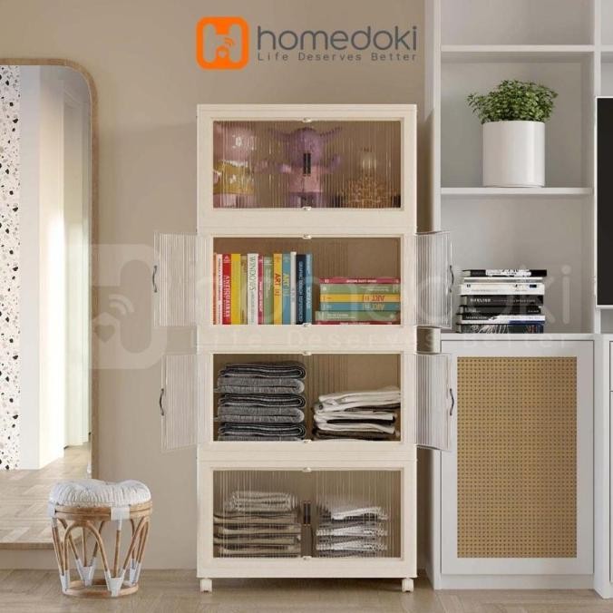 Lemari Plastik 5 Susun/Lemari Plastik Pakaian /Lemari Plastik Estetik/Lemari Plastik Lipat