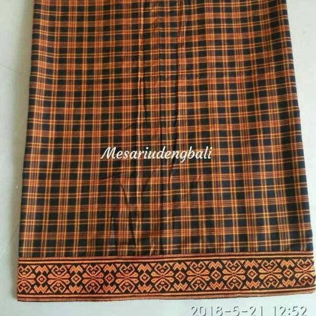 TERLARIS- KAIN BALI KOTAK KOTAK/ SAPUT ENDEK KOTAK TEPI SONGKET