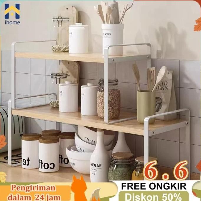 Rak Meja Stationery Desktop Storage Rak Buku Desktop Rak Dapur Desktop Rak Serbaguna Desktop