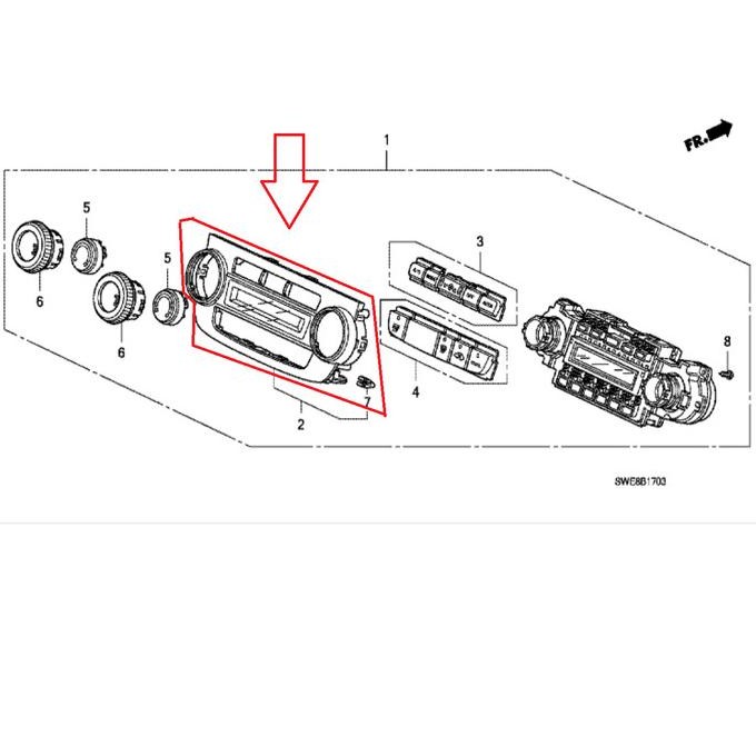 New Rangka Panel AC A/C Honda CRV Gen 3 RE 2007-2012 Original