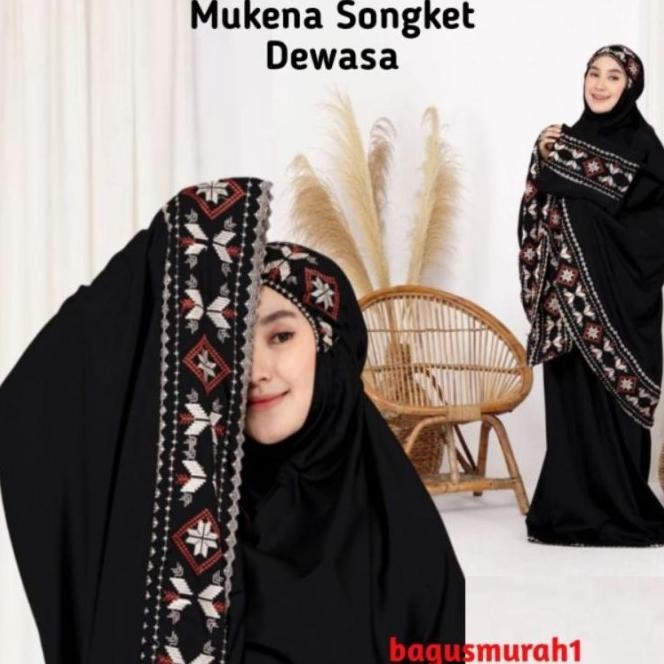 READY MUKENA DEWASA JUMBO SONGKET / MUKENA DEWASA KHADIJAH / MUKENA JUMBO BORDIR / MUKENA SYAHBANI /