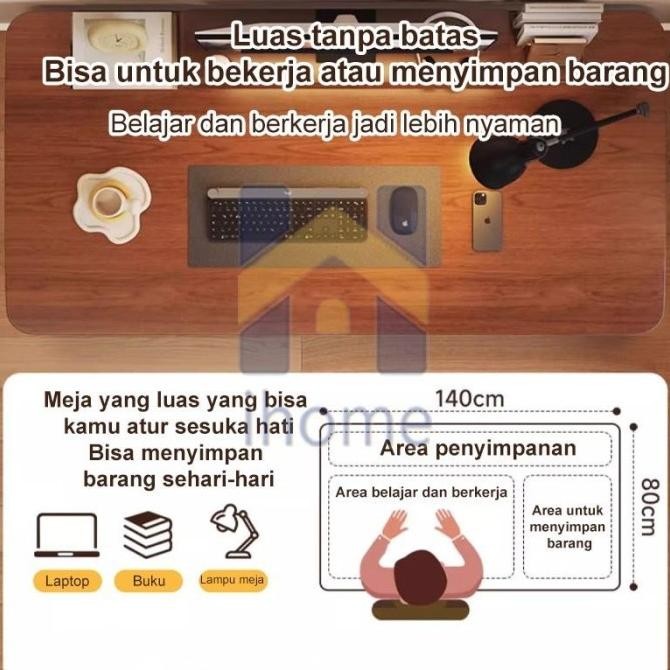 Meja Gaming Meja Komputer Meja Belajar Minimalis Meja Kerja Kayu Meja Kantor 120X80cm