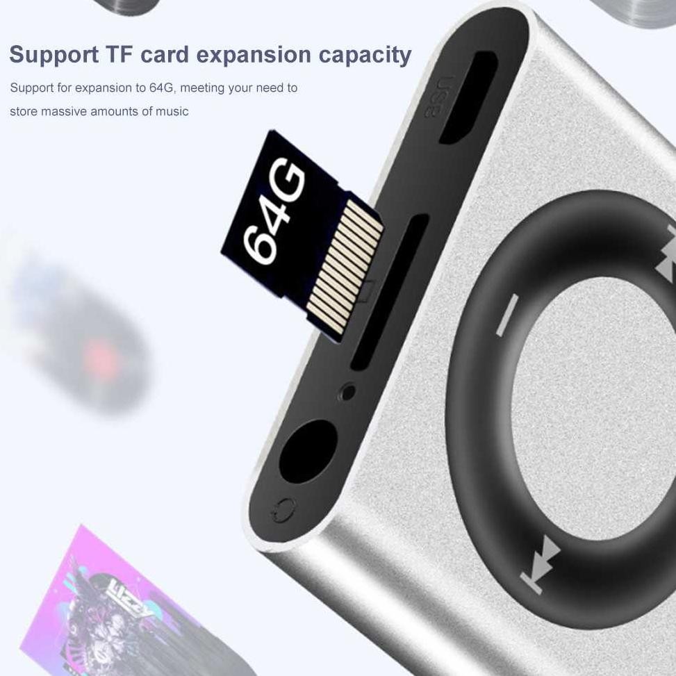 COD KIRIM CEPAT VKTECH MINI MP3 PLAYER WALKMAN MICROSD HIFI SPEAKER / MP3 MUSIK SPEAKER FULL BASS BL