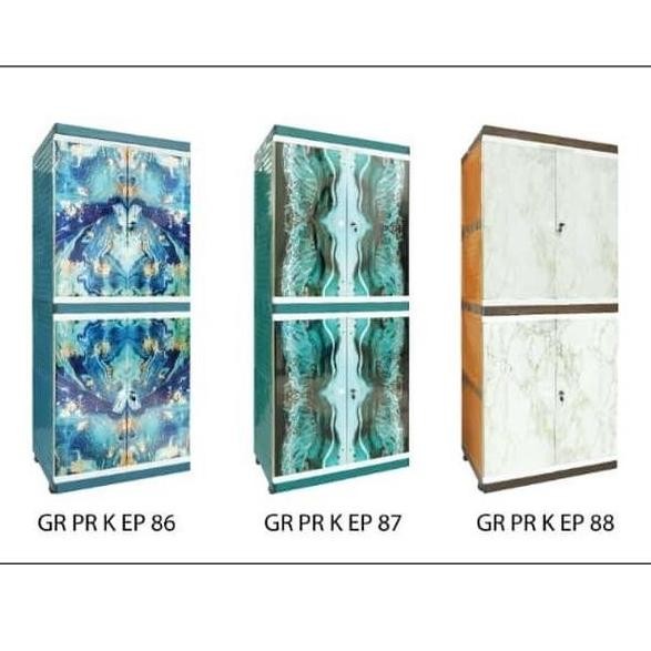 JUMBO Lemari plastik grand club kunci 4 susun karakter LIMITED SERIES