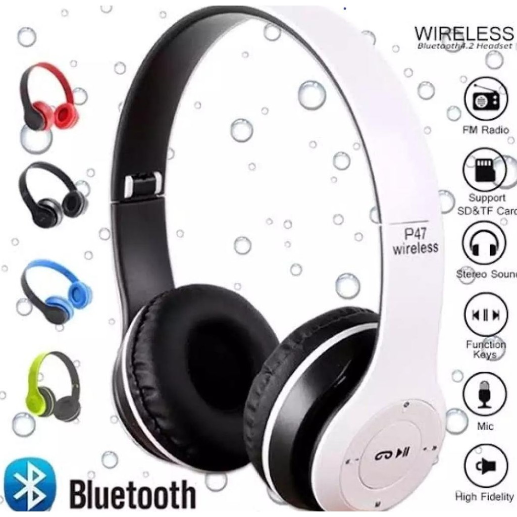 HEADSET MIC BANDO P47 BLUETOOTH BISA DILIPAT | HEADPHONE BLUETOOTH | HEADSET BANDO P47 | MULTIFUNGSI