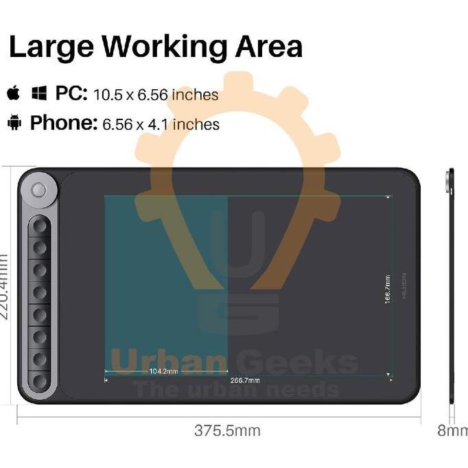 Murah HUION Q620M Wireless Graphic Drawing Tablet Alt. HS610 Q11K HS611 HS64 Non COD