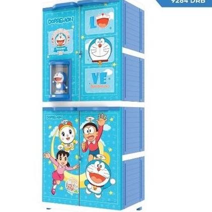 Naiba Lemari Plastik 4 Susun Motif Hello Kitty Doraemon Naiba Doll 9284 9624 9604 JUMBO BESAR