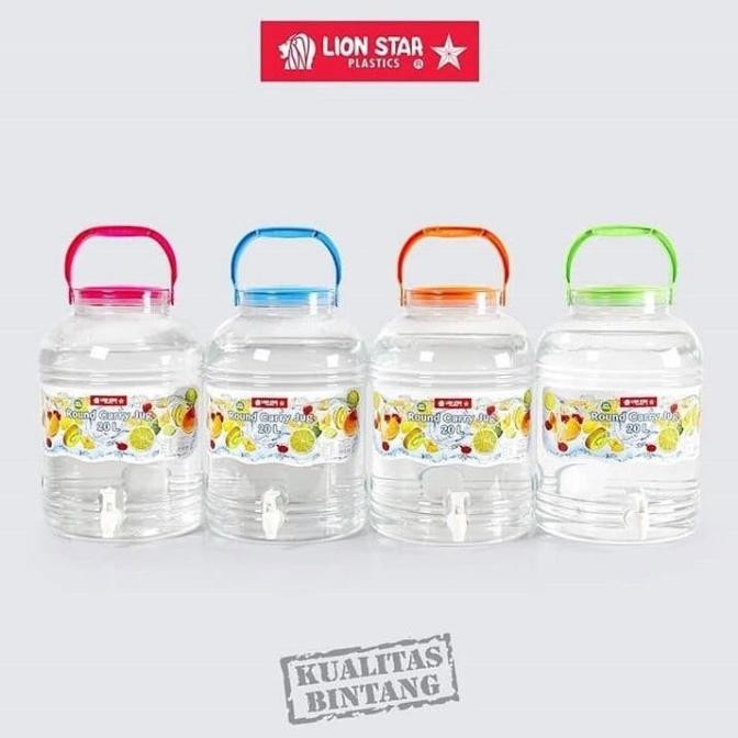Diskon Lion Star Round Carry 10 Liter Toples Air Dispenser Air Keran Plastik