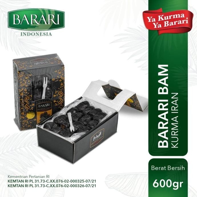 

Kurma Barari Mozafati / Bam / Anggur (Barari Bam) 625Gr Iran