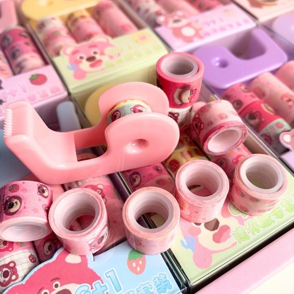 Fb-43 Mini Tape With Dispenser Stationery Alat Tempel Solasi Karakter