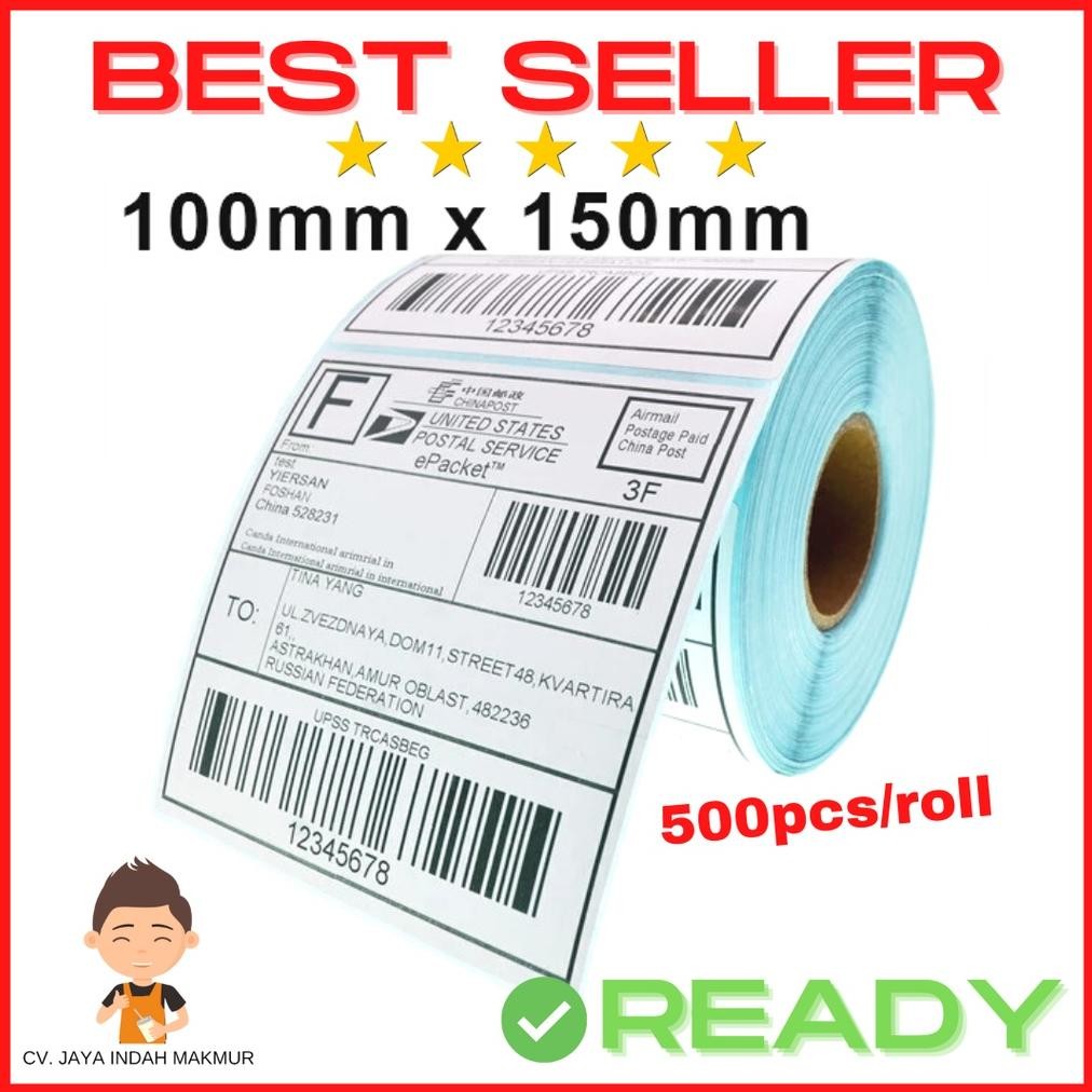 

Er-6 Label Thermal 100 X 150 Mm Kertas Barcode Sticker Direct Thermal Kertas Termal