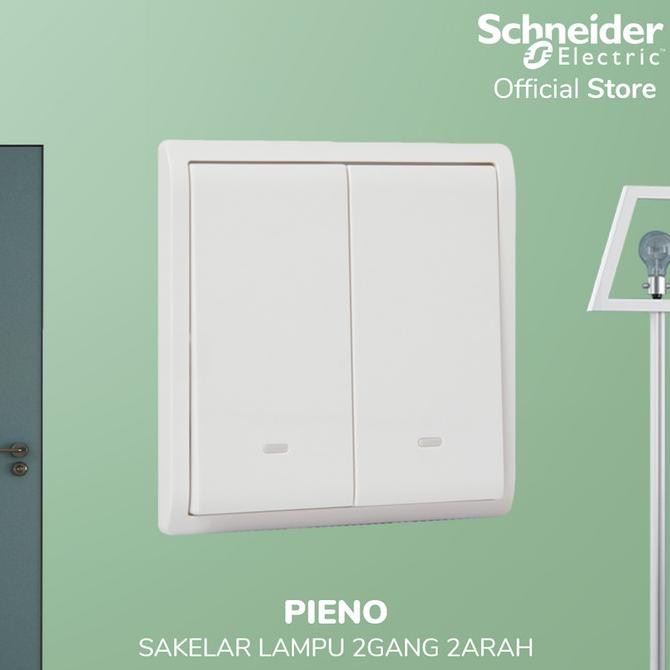 Terjangkau Saklar Seri Pieno Schneider Putih / Saklar Pieno 2 Gang E8232L1F