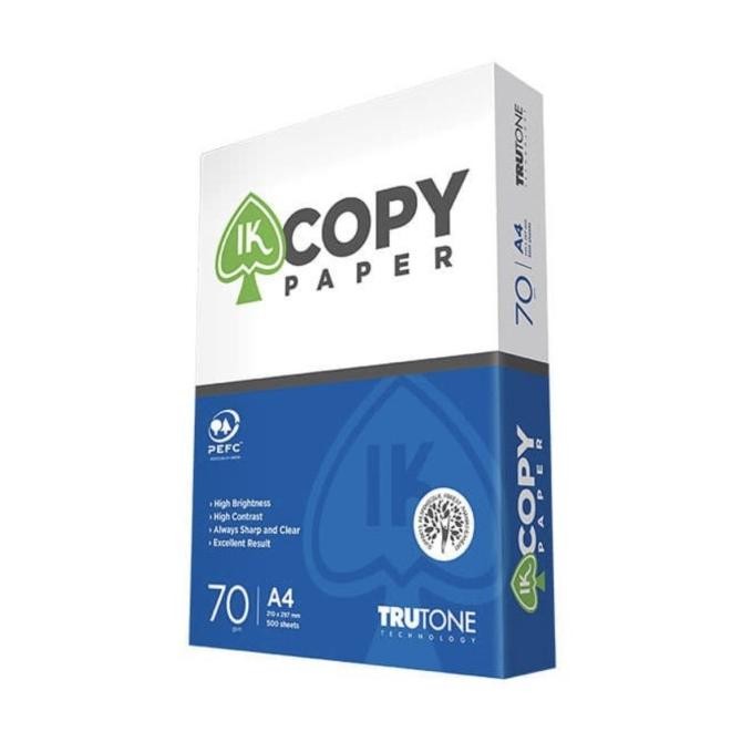 

KERTAS HVS A4 70 GRAM IK PAPER/IK COPY PAPER MURAH/ 1 Rim by Radhiant official