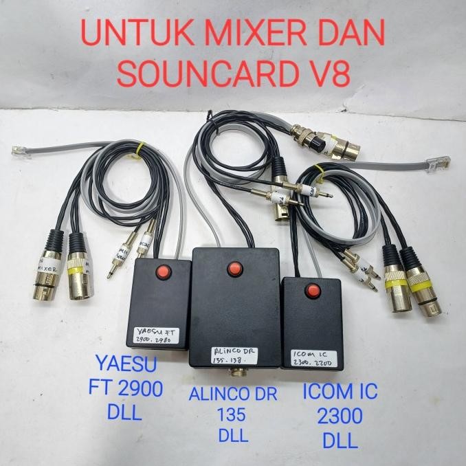 Baru PTT BOX RADIO RIG YAESU ALINCO ICOM KENWOOD DLL MIXER DAN SOUNCAR V8