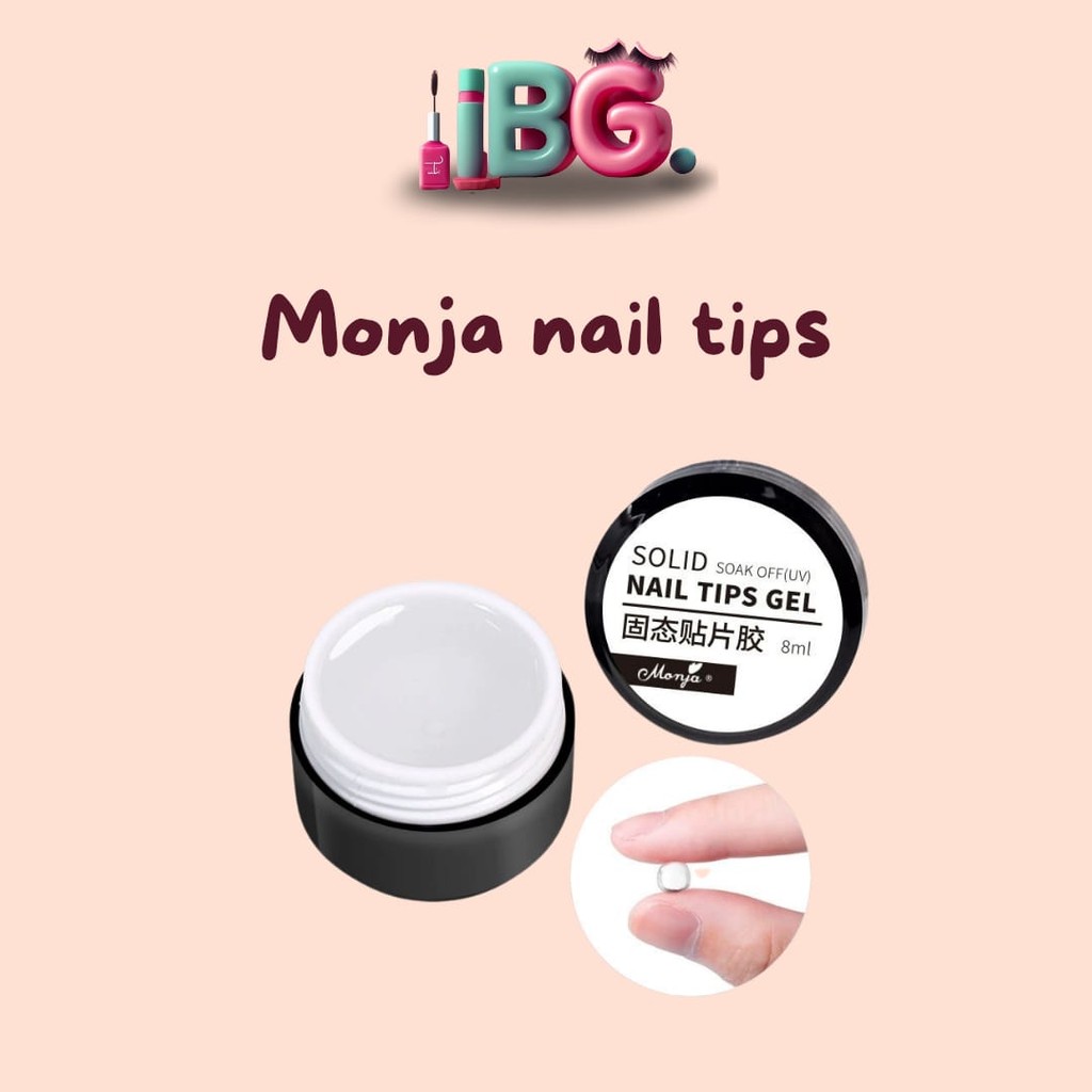 Monja Lem Soft Gel Tips Monja Nail Tips Glue Gel Lem Kuku Tahan Lama Lem Kuku Palsu Lem Soft Gel Tips