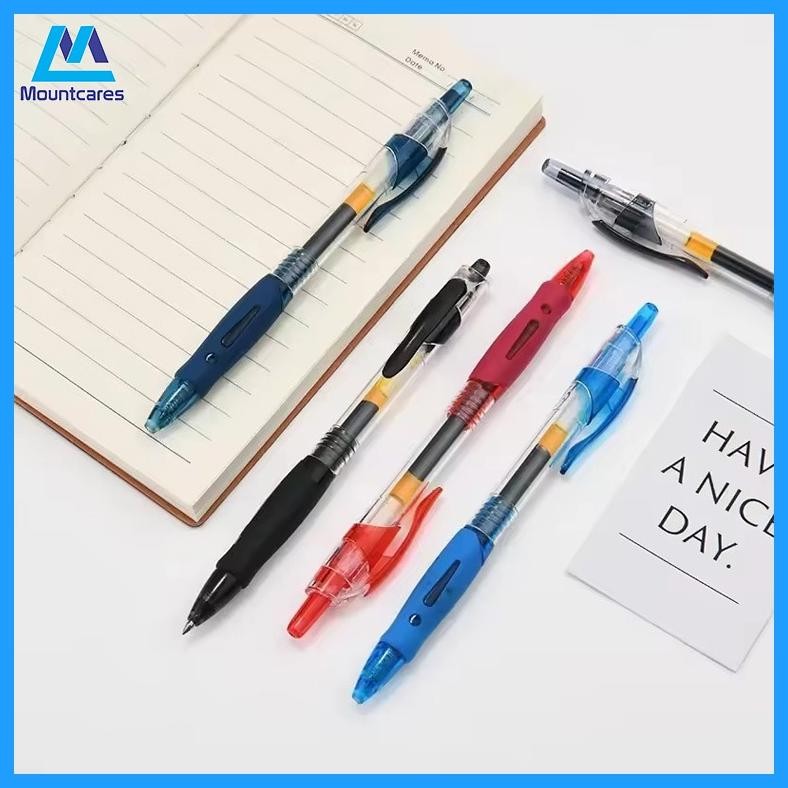 

HRN-813 fx-4 MBG-01 Pena Bulpoin Bulpen Gel Pen 0,5mm GP-265Q BuletTip Tekan Cetekan Pulpen Klik Hitam Merah Biru Terlaris Hemat
