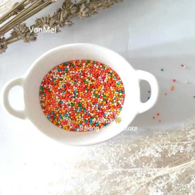 

TERSEDIA Sprinkle Ball Rainbow Warna warni 1000 gr Topping Cupcake Cookies 1 KG