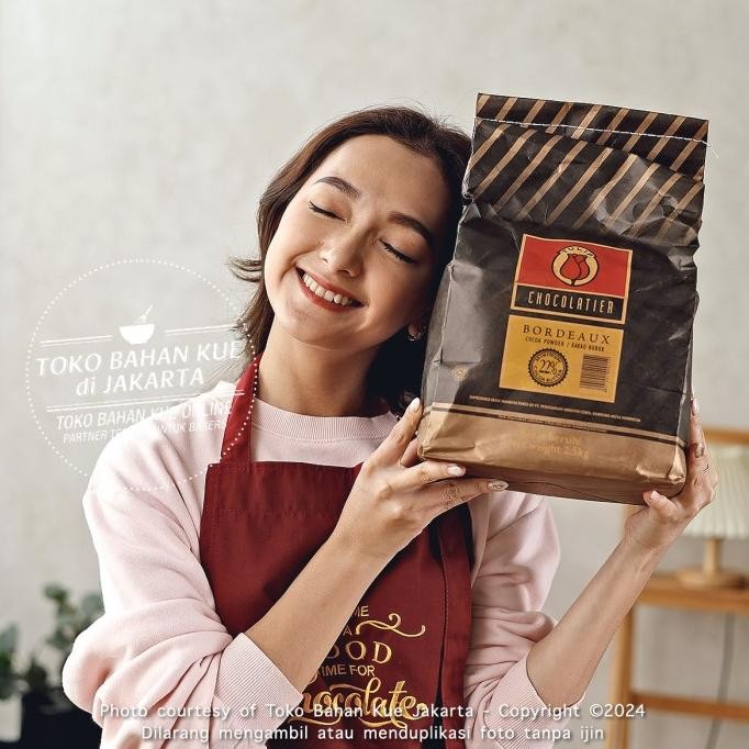 

TERSEDIA Tulip Bordeaux Pure Dark Cocoa Powder Coklat Bubuk Cokelat 2,5kg/1sak