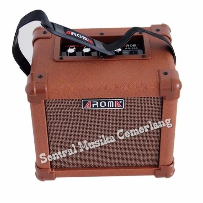 Amplifier Speaker Ampli Gitar Akustik Aroma Ag-10A With Input Mic Original
