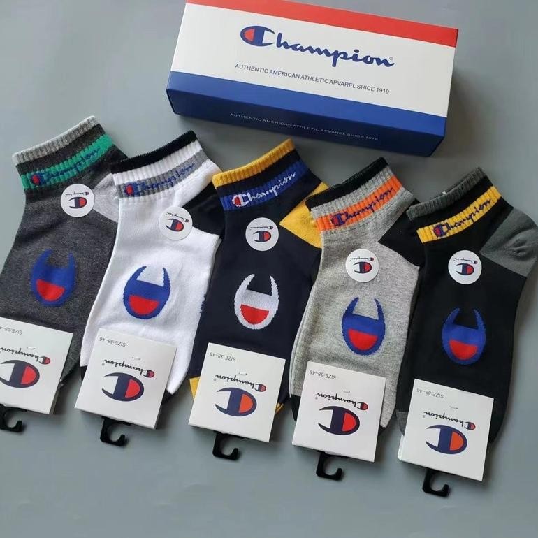 Cq37 [Bisa Cod ] Kaos Kaki Pria Champion / Champion Socks / Kaos Kaki Champion / Kaos Kaki Kantor / 