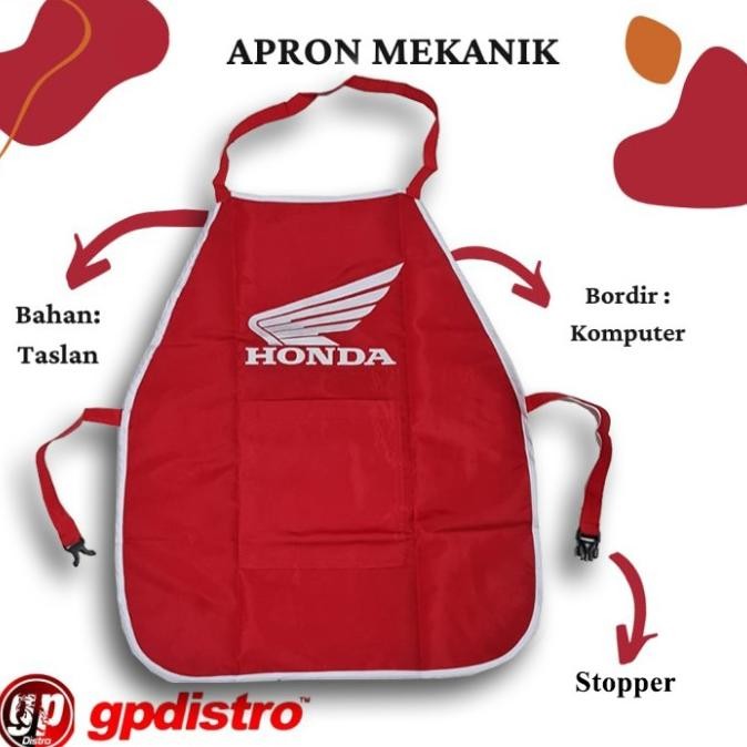 Baru Apron / Celemek Mekanik Bengkel Motor Honda Ahass