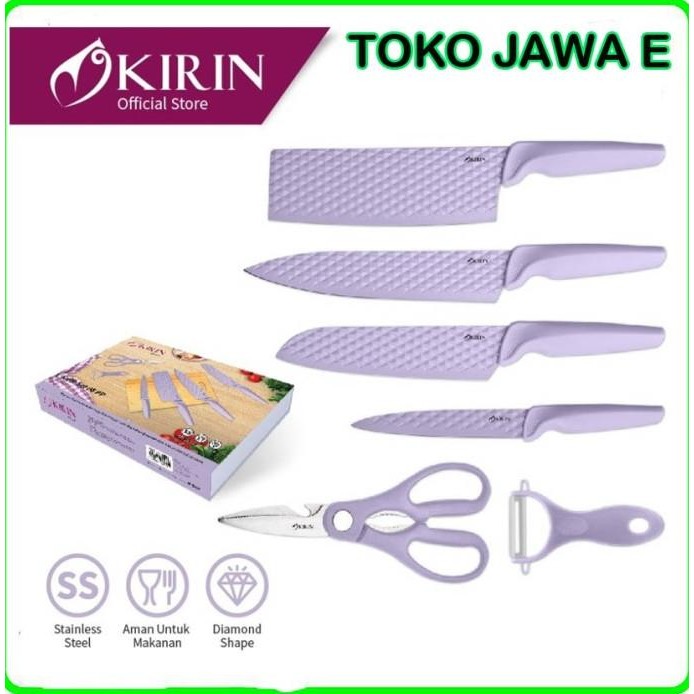 PISAU SET KIRIN/KNIFE SET KIRIN Stenlies Steel Knife 6 Pcs