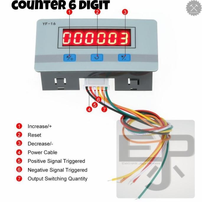counter digital 6 digit display 7 segment hitung barang produksi