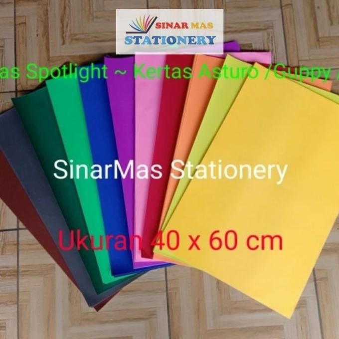 

Kertas Spotlight Guppy / Kertas Asturo Warna Merk Guppy 40X60 ( 1 Pack ) Best Seller