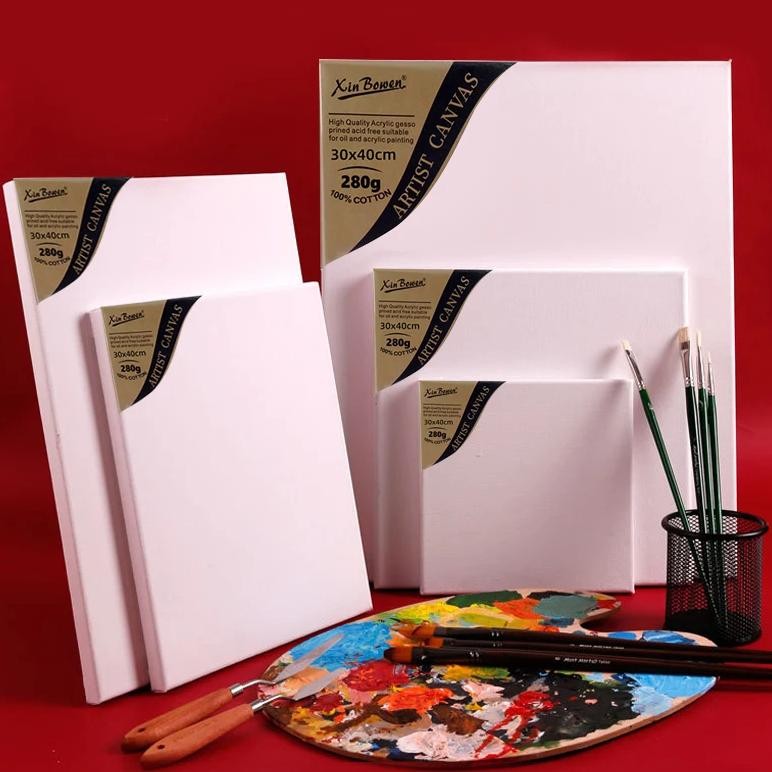 

Oil Canvas Easel White Frame Cotton Drawing Board Various Sizes Suitable For Gouache,Acrylic Painting,Graffiti Diy Art Supplies