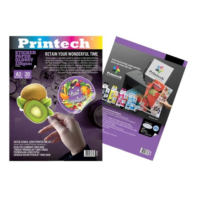 

Kertas Foto / Photo Paper Printech Glossy Sticker A3 135G - 02023-N Promo