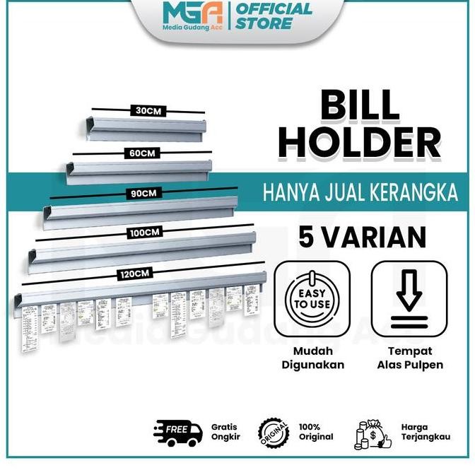 

Bill Holder Stainless / Capitan Nota / Receipt Holder / Penjepit Kertas Bon Bill / Bill Holder Restaurant & Caf by Radhiant official