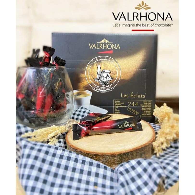 

TERSEDIA Chocolate Valrhona ECLAT noir 61% "PROMO CLERANCE SALE" harga 12pcs